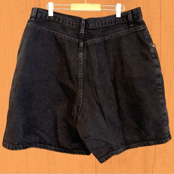 90s vintage French Dressing black high waisted denim shorts - Picture 2 of 11